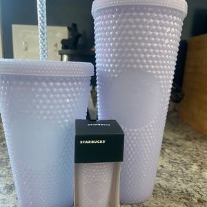 Starbucks studded tumbler & keychain